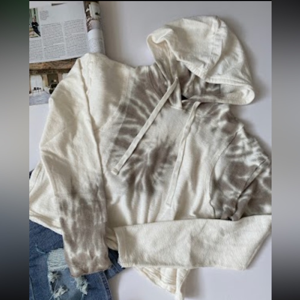 Mono B Cropped Oversized Hoodie NWT